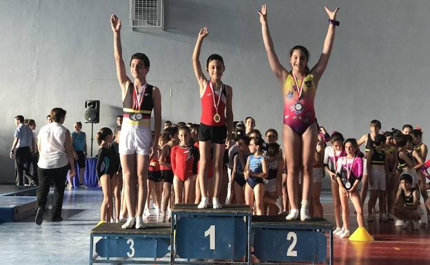 Podio de gimnastas. /Jota de la Fuente