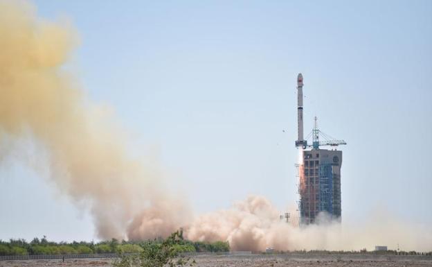 Despegue desde el centro de lanzamiento de satélites de Jiuquan./AFP