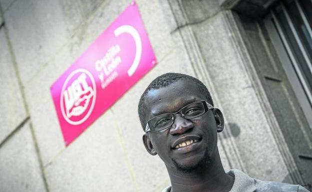 El joven senegalés en Burgos.