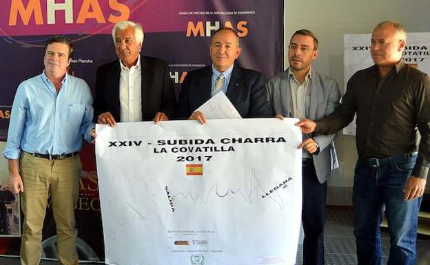 Un instante de la presentación oficial de la Subida Charra celebrada esta mañana en el Munseo de Automoción de Salamanca,