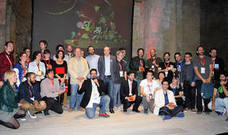 Organizadores y premiados en el 3DWire, con las autoridades segovianas, tras la entrega de premios. /El Norte