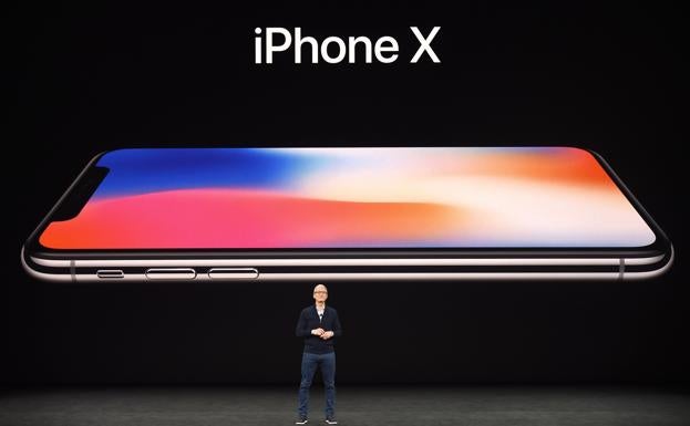 Tim Cook durante la presentación del iPhone X./Afp