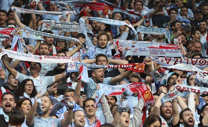 Aficionados del Celta en Balaídos./EFE