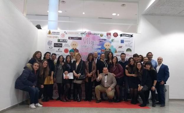 Autoridades, miembros de Pyfano y patrocinadores, ayer./WORD