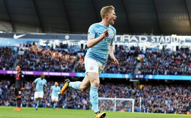 Kevin de Bruyne, en un partido de Premier League./Efe