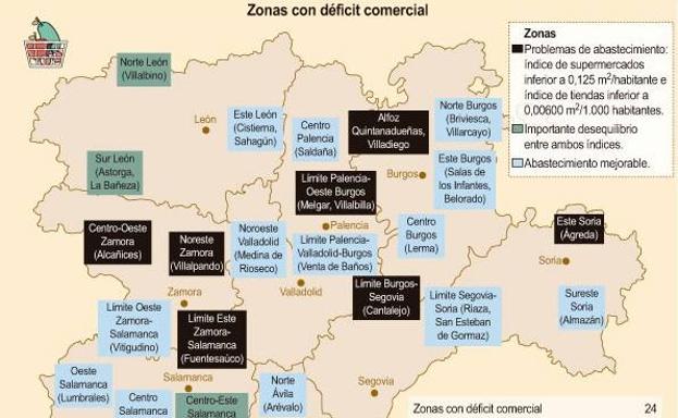 Zonas con déficit comercial./ICAL