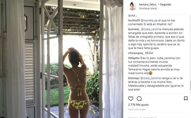 La imagen publicada por Tamara Falcó en la paradisíaca isla caribeña.