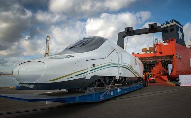 Uno de los AVE Talgo fabricado para Arabia Saudí./