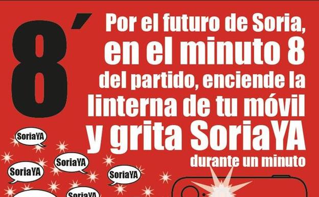 Soria Ya! quiere aprovechar el partido contra el Real Madrid para reivindicar sus peticiones