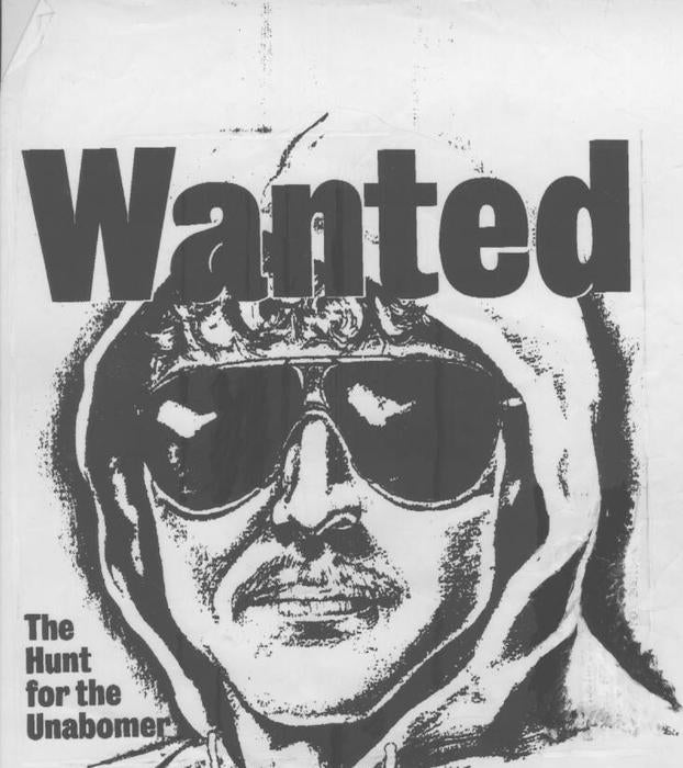 Retratro robot de Unabomber, el terrorista norteamericano atrapado gracias a su Manifiesto, publicado por el New York Times y el Washington Post, después de 17 años de búsqueda.