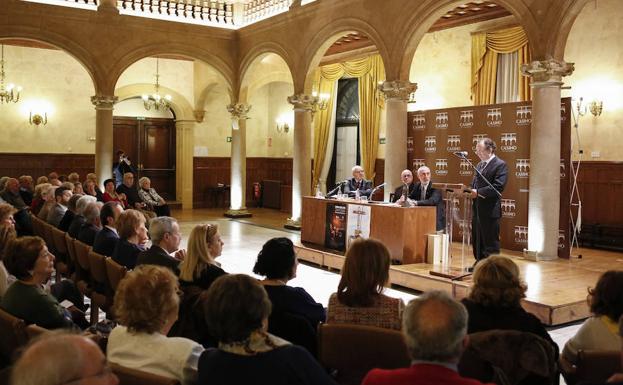 Francisco Somoza, durante su pregón de ayer en el Casino de Salamanca. /LAYA