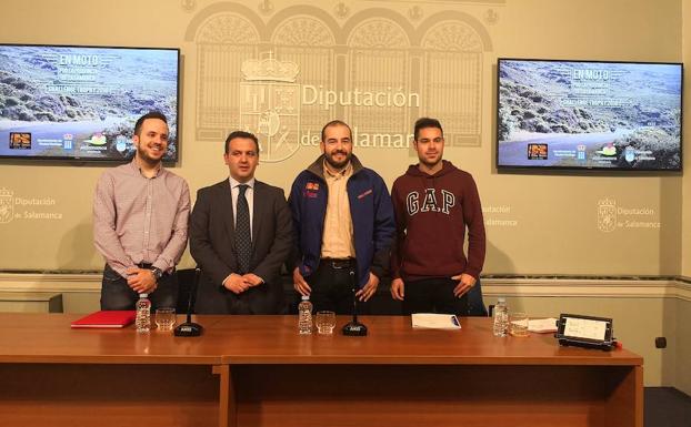 Carlos Chanca, Javier García, Javier Antúnez y Víctor Gómez, en la presentación. /M.J. GUTIÉRREZ