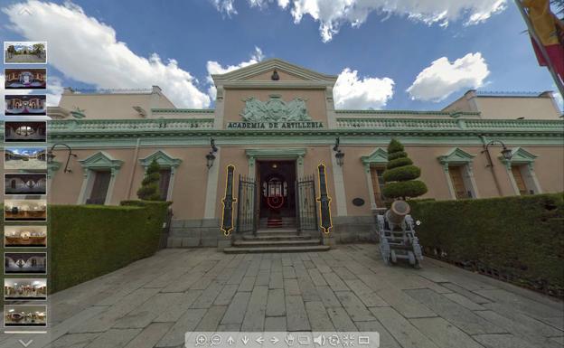 Una de las imágenes de la visita virtual a la Academia de Artillería. /El Norte