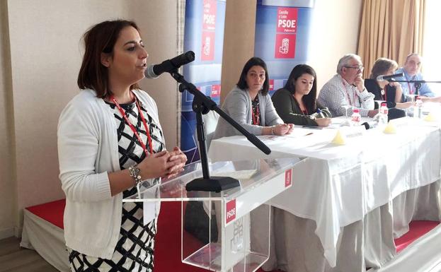 Miriam Andrés en una reunión del Comité Provincial del PSOE. /MARTA MORAS