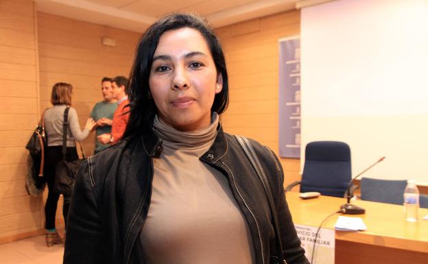 Lidia Merlo, tras la jornada dedicada el jueves al servicip doméstico. /A. Tanarro
