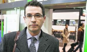 José Luis Arias, en la estación Campo Grande./ G. Villamil/