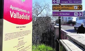 La placa oficial del puente de Poniente. / J. S./