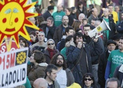 Manifestantes durante la protesta de la 'marea ciudadana'./ G. Villamil/