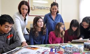 Los alumnos y las profesoras del Arca Real que han participado en el Comenius. / Fran Jiménez/