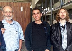 Pedro Martín, Pablo Soto y Ángel Carrasco, en el campus de la UVA. / M. A. L./