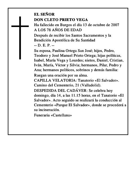 DON CLETO PRIETO VEGA