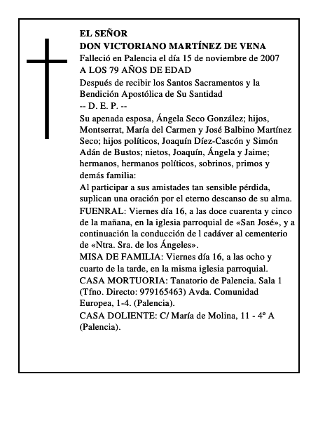 DON VICTORIANO MARTÍNEZ DE VENA