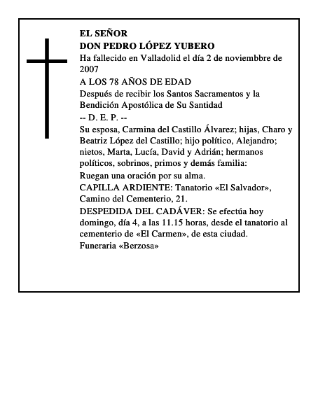 DON PEDRO LÓPEZ YUBERO