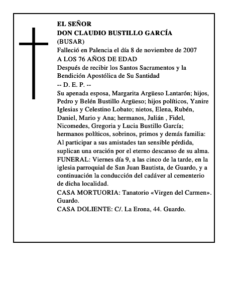 DON CLAUDIO BUSTILLO GARCÍA