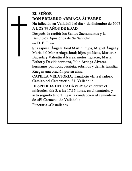 DON EDUARDO ARRIAGA ÁLVAREZ