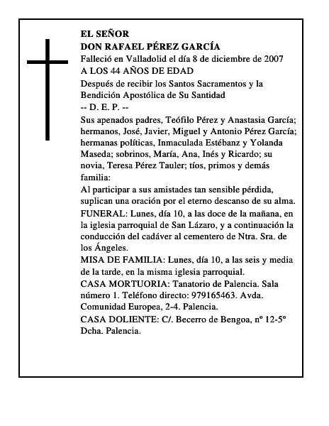 DON RAFAEL PÉREZ GARCÍA