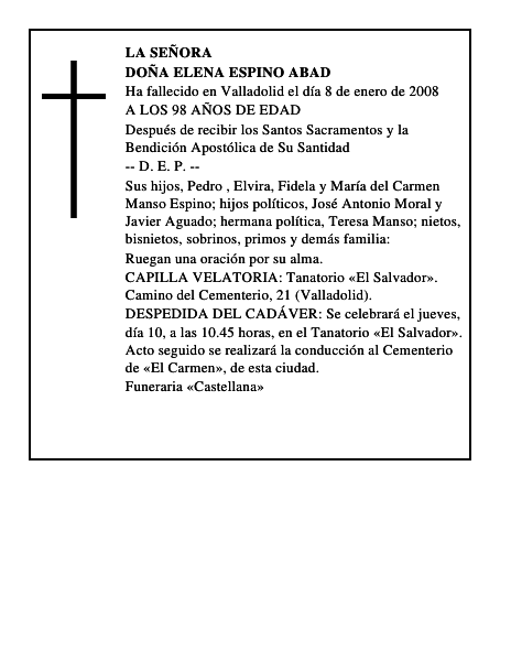 DOÑA ELENA ESPINO ABAD