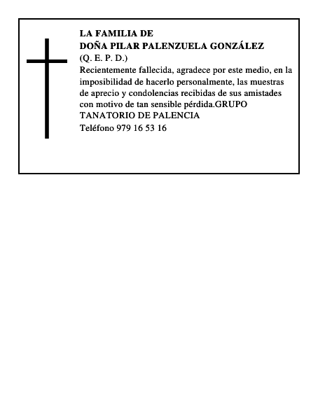 DOÑA PILAR PALENZUELA GONZÁLEZ