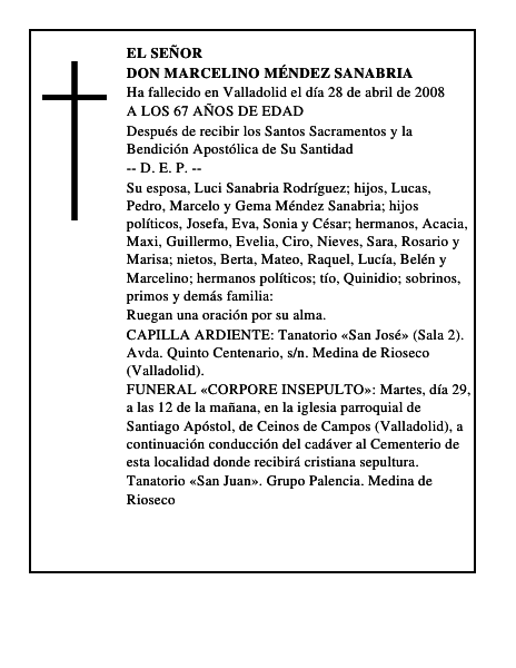 DON MARCELINO MÉNDEZ SANABRIA