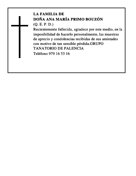 DOÑA ANA MARÍA PRIMO BOUZÓN