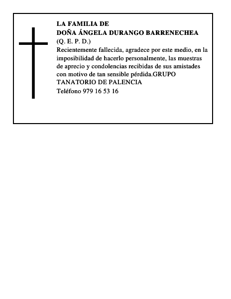 DOÑA ÁNGELA DURANGO BARRENECHEA