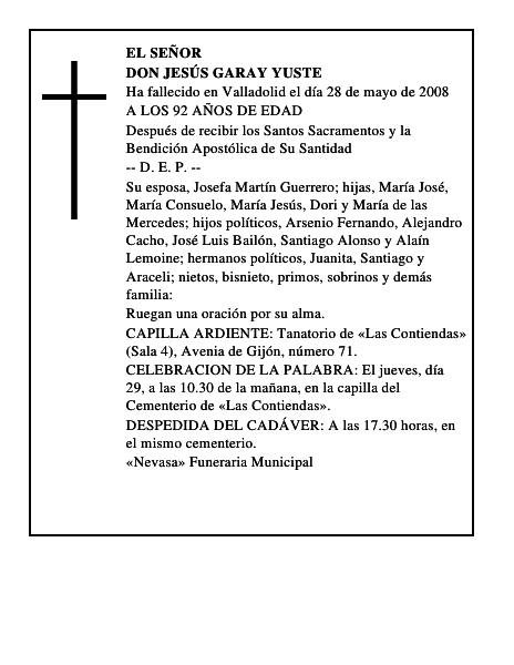 DON JESÚS GARAY YUSTE