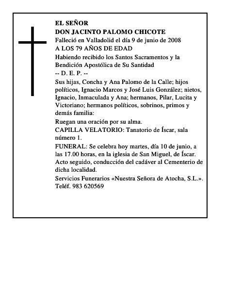 DON JACINTO PALOMO CHICOTE