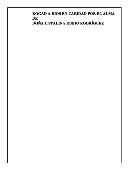 DOÑA CATALINA RUBIO RODRÍGUEZ