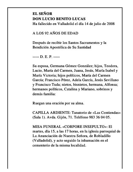 DON LUCIO BENITO LUCAS