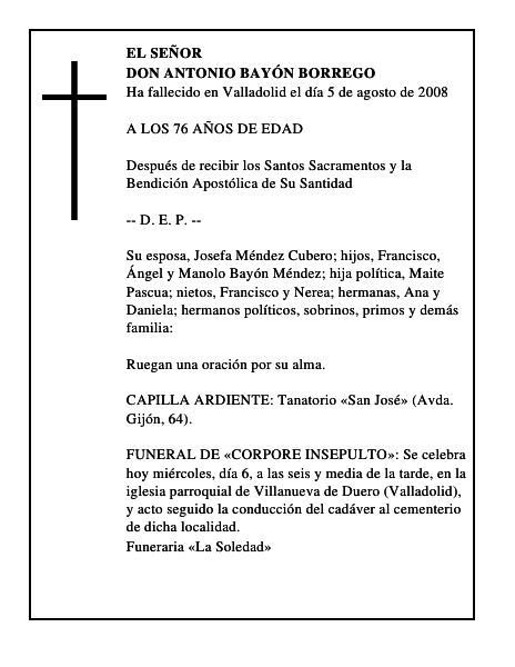 DON ANTONIO BAYÓN BORREGO