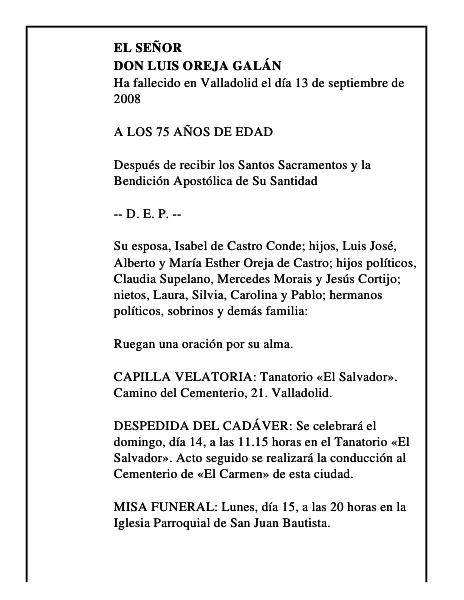DON LUIS OREJA GALÁN