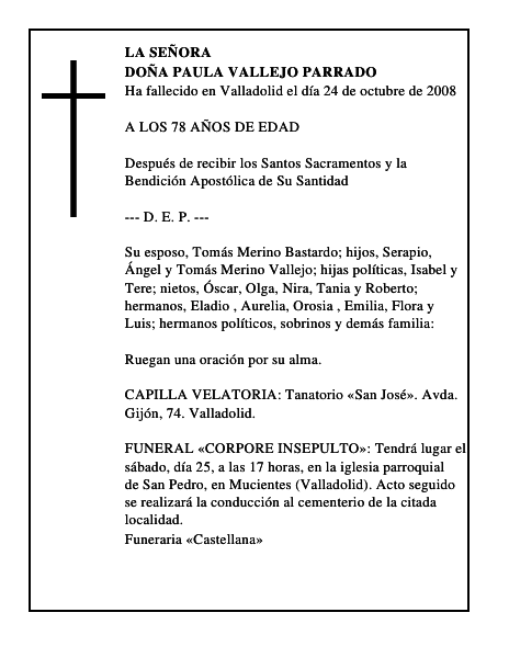 DOÑA PAULA VALLEJO PARRADO
