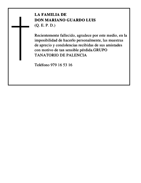 DON MARIANO GUARDO LUIS