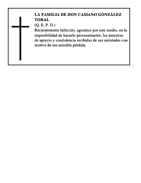 LA FAMILIA DE DON CASIANO GONZÁLEZ TORAL