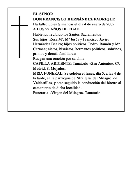 DON FRANCISCO HERNÁNDEZ FADRIQUE