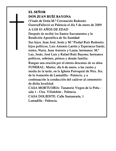 DON JUAN RUÍZ BAYONA