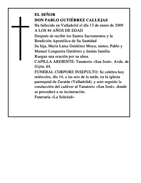 DON PABLO GUTIÉRREZ CALLEJAS