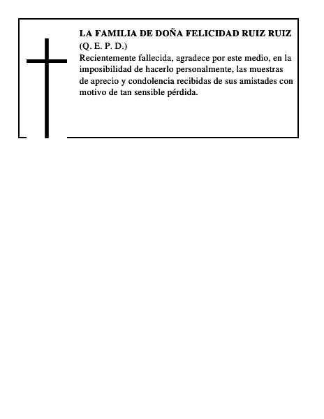 LA FAMILIA DE DOÑA FELICIDAD RUIZ RUIZ