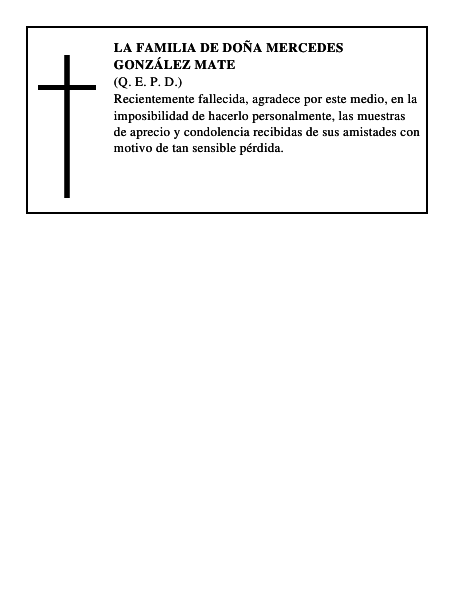 LA FAMILIA DE DOÑA MERCEDES GONZÁLEZ MATE