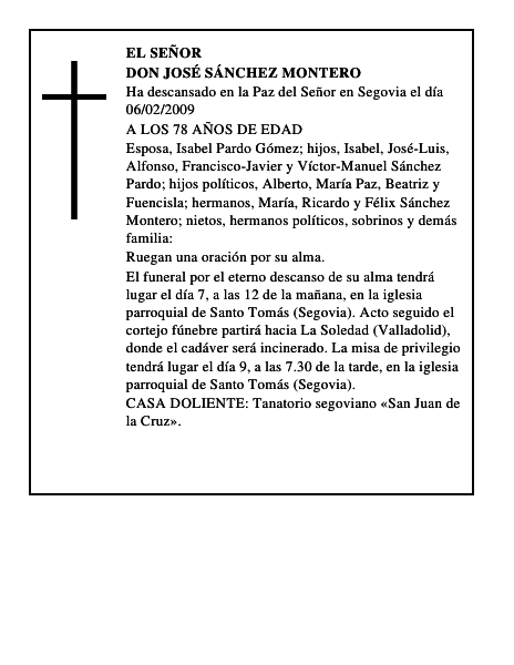 DON JOSÉ SÁNCHEZ MONTERO